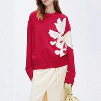 Christmas 3D Floral Crewneck Sweater - Personalized Holiday Pullover
