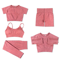Women's 5-Piece Seamless Yoga Set - Workout Activewear