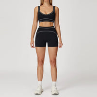 Color-Block Fleece Yoga Set