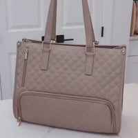Fashionable Lunch Tote Bag Women's Thermal Insulation Lunch Box Leak-proof Crossbody Computer Storage Bag Quilted Large Capacity Handbag With Purse