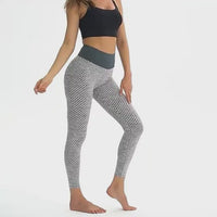 Plaid Leggings Fitness Yoga Pants Women's Seamless High Waist Breathable Gym Leggings